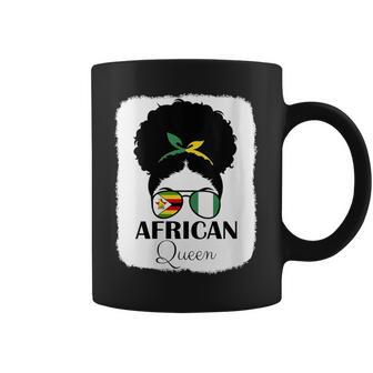 African Queen Roots Zimbabwe And Nigeria Mix Heritage Coffee Mug | Mazezy