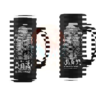 Alaska Is Calling And I Moose Go Animal Lovers Coffee Mug | Mazezy