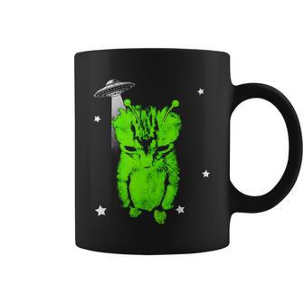 Alien Cat Meme Ufo Vintage Graphic Y2k Silly Cat Coffee Mug | Mazezy