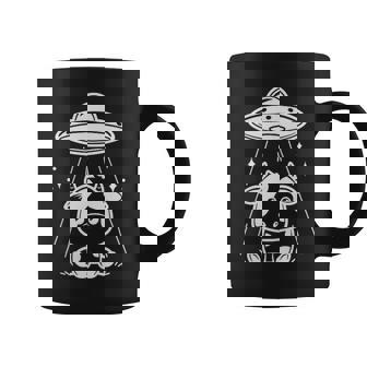 Alien UFO Cow Abduction Extraterrestrial Retro Artwork Coffee Mug | Mazezy