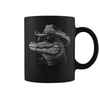 Alligator Cowboy Hat Gator Crocodile Reptile Lover Coffee Mug - Thegiftio UK
