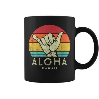 Aloha Hawaii Shaka Surf Hand Retro Hawaiian Coffee Mug - Thegiftio UK
