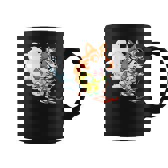 Alpine Ski Dog Nerdy Corgi Bow Tie Glasses Coffee Mug | Mazezy