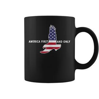 America First USA Flag Eagle AFAO American Patriot Pride Tank Top Coffee Mug | Mazezy