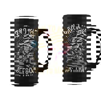 American Flag Motorcycle Usa Flag Biker Retro Coffee Mug - Monsterry