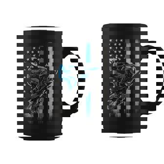 American Flag Snowmobile Riding Patriotic Winter Sport Coffee Mug | Mazezy