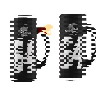 American Football Helmet Style Vintage Number 64 Coffee Mug | Mazezy