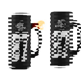 American Football Helmet Style Vintage Number 87 Coffee Mug | Mazezy