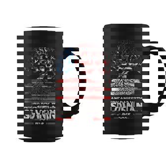 American With Slovenian Roots Patriotic Slovenia Coffee Mug | Mazezy