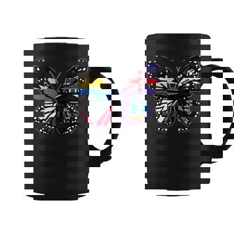 Antigua And Montserrat Butterfly Half Antiguan Montserratian Tank Top Coffee Mug | Mazezy