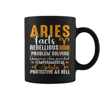 Aries Zodiac Facts Aries March April Birthday Coffee Mug - Monsterry