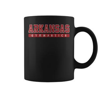 Arkansas Gymnastics Red Vintage Text Coffee Mug - Thegiftio UK