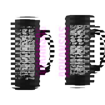 Arkansas Home State Pride Pink Grunge Arkansas Crew Coffee Mug | Mazezy
