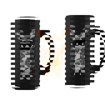 Armadillo Wearing Sunglasses Playing Sitar Sitarist Coffee Mug | Mazezy