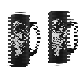 Astronaut Holding Earth Space Graphic Art Coffee Mug | Mazezy