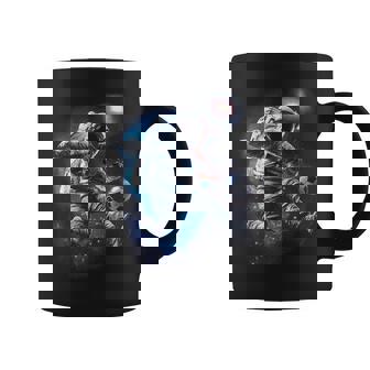 Astronaut Soccer Ball Sport Lover Outer Space Science Galaxy Coffee Mug | Mazezy