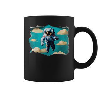 Astronauta Divertida Y Originalolando Entre Nubes Taza de café - Regaloses