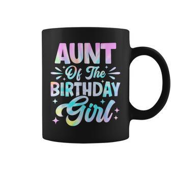 Aunt Of The Birthday Girl Tie Dye Party Family Coffee Mug - Thegiftio