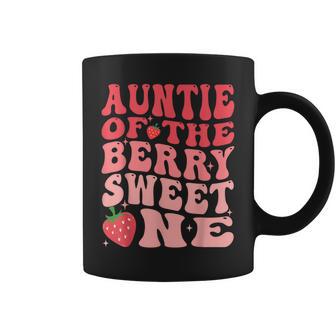 Auntie Of The Berry Sweet One 1St Birthday Strawberry Coffee Mug - Monsterry