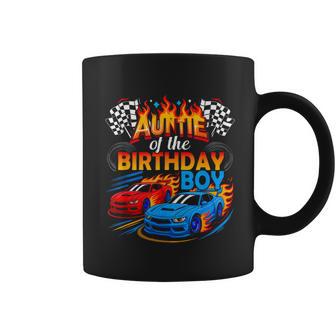 Auntie Of The Birthday Boy Race Car Birthday Party Racing Coffee Mug | Seseable UK