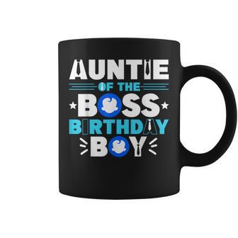 Auntie Of The Boss Birthday Boy Baby Decor Family Matching Coffee Mug - Thegiftio UK