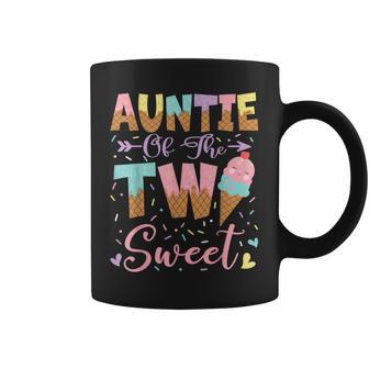 Auntie Of The Two Sweet 2Nd Birthday Summer Ice Cream Coffee Mug - Thegiftio UK