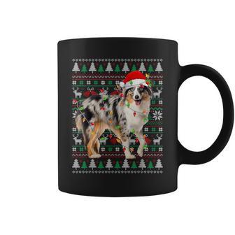 Australian Shepherd Dog Christmas Ugly Sweater Santa Xmas Coffee Mug - Thegiftio UK