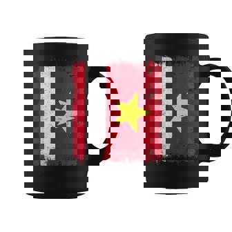 Austria Vietnam Half Flag Austrian Vietnamese History Coffee Mug | Mazezy