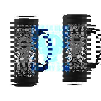 Autism Awareness Month I Wear Blue For My Son Blue Ribbon Coffee Mug - Monsterry
