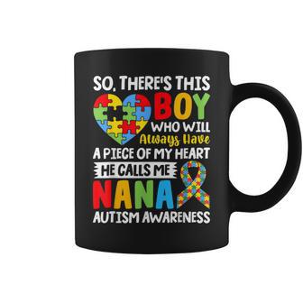 Autism Awareness Nana Autistic Heart Proud Autism Grandma Coffee Mug - Thegiftio UK