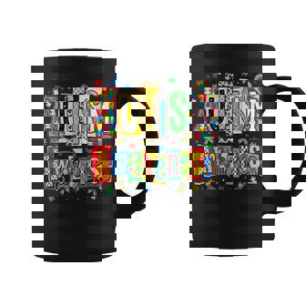 Autism Awareness Ribbon Puzzle Autism Support Squad Family Coffee Mug | Seseable CA