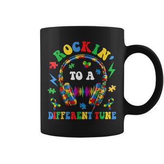 Autism Awareness Rockin To A Different Tune Gamer Boys Coffee Mug - Thegiftio