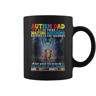 Autism Dad Lion Protector Support Love Autistic Son Daughter Coffee Mug - Thegiftio UK