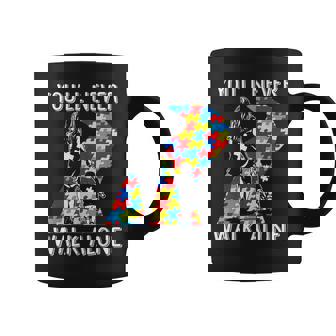 Autism Mom You Will Never Walk-Alone Support Autism Son Coffee Mug - Monsterry