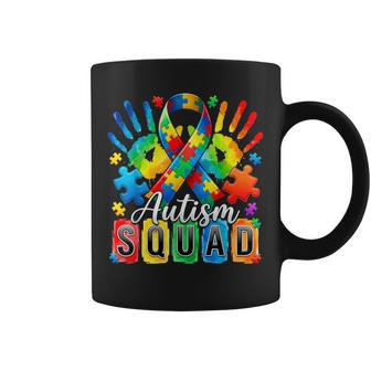 Autism Squad Puzzle Ribbon Autism Awareness Support Squad Coffee Mug | Seseable UK