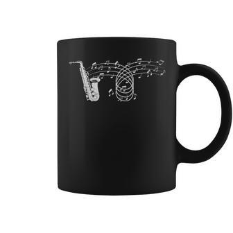 Axophoniste Jazz Musicien Notes De Musiqueaxophone Tasse - Cadeauxyz