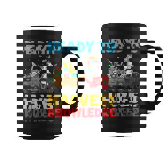 Back To School Unicorn Farming Tractor Farmer Kids 100th Day Coffee Mug | Mazezy