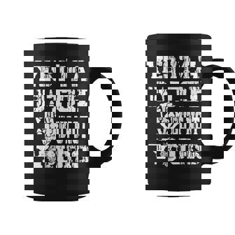 On Back Yes I'm A Bitch But Not Yours Skull Bold Quote Coffee Mug | Seseable UK