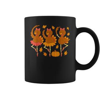 Ballet Turkey Pumpkin Fall Autumn Girls Turkey Thanksgiving Coffee Mug | Mazezy