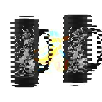 Banana Wearing Sunglasses Hat Playing Baseball Player Fruit Coffee Mug - Thegiftio