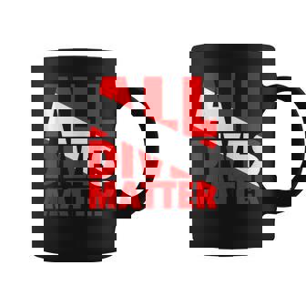 Bandera De Buceo Divertida All Dives Matter In Mangas Taza de café - Regaloses