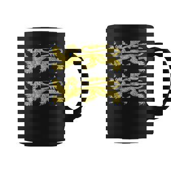 Bandera Normandía Escudo De Armas Francia Norman Dos Leopardos Taza de café - Regaloses