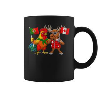 Bandera Portugal Canadá Raíces Portuguesas Herencia Taza de café - Regaloses