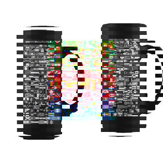 Banderas Del Mundo En Gradación De Color Banderas Nacionales Taza de café - Regaloses