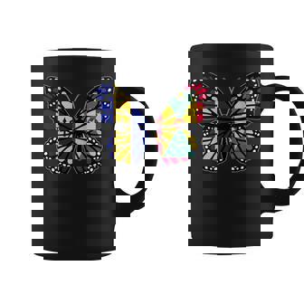 Barbados And Grenada Mix Butterfly Half Bajan Half Grenadian Tank Top Coffee Mug | Mazezy