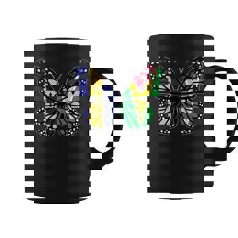 Barbados And Guyana Mix Butterfly Half Bajan Half Guyanese Tank Top Coffee Mug | Mazezy