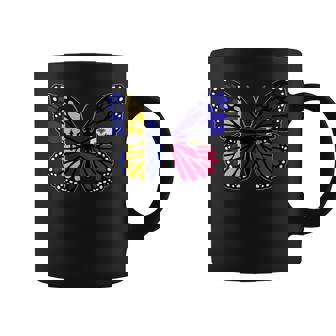 Barbados And Haiti Mix Butterfly Half Bajan Half Haitian Coffee Mug | Mazezy