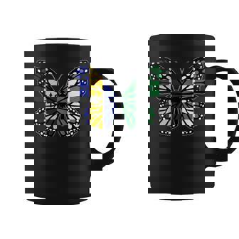 Barbados And Nigeria Mix Butterfly Half Bajan Half Nigerian Tank Top Coffee Mug | Mazezy