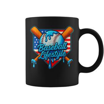 Baseball Lifestyle Apparel Youth Baseball Drip Ice Cream Coffee Mug - Thegiftio UK