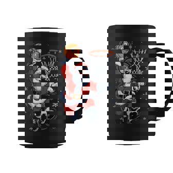 Basketball Santa 67 Christmas Xmas Holiday Kids Boys Coffee Mug | Mazezy